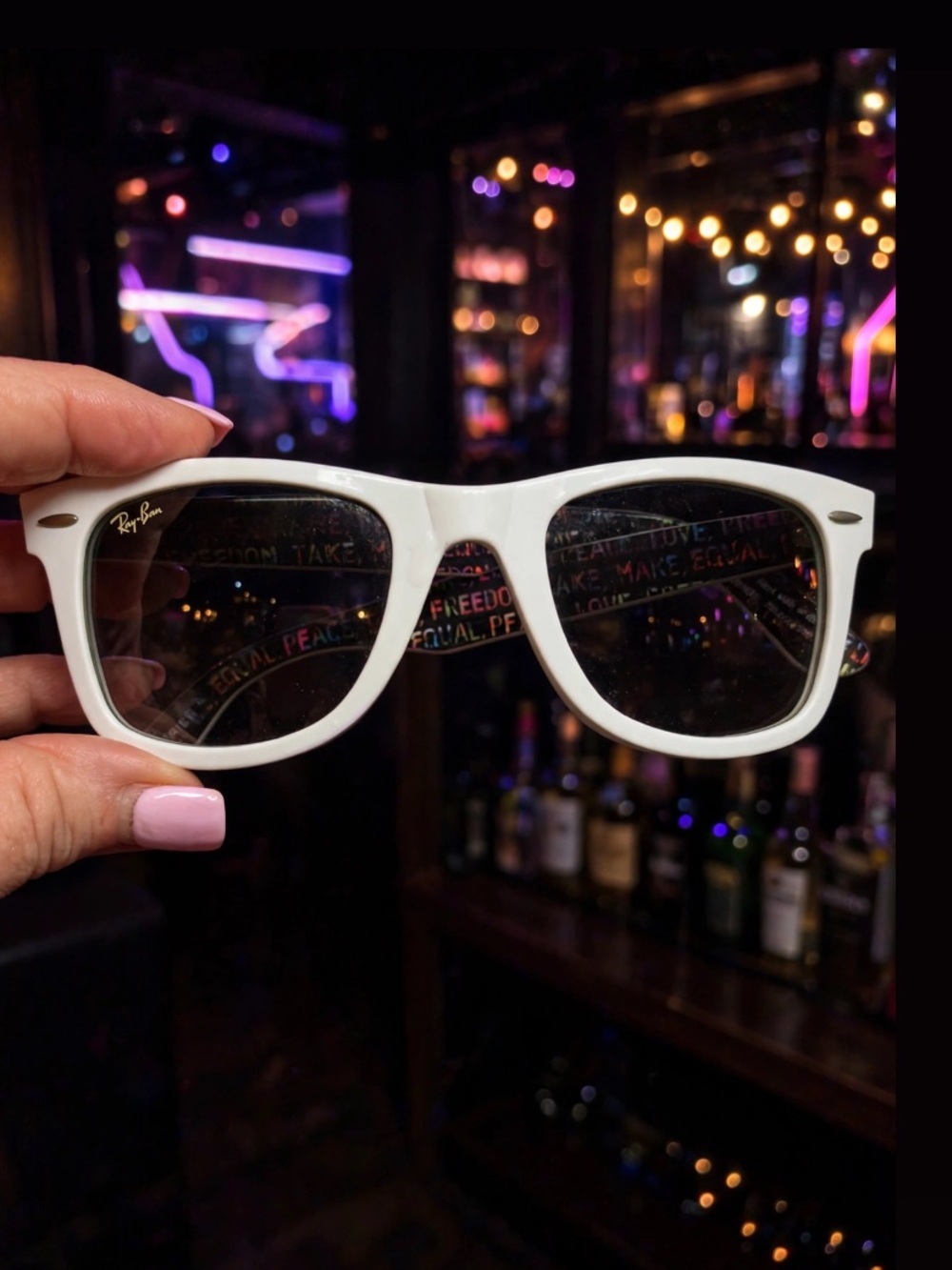 Ray-Ban White Wayfarer Special Series Sunglasses - White Frame